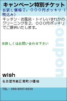 キャンペーン特別チケット:Wish（ｳｨｯｼｭ）